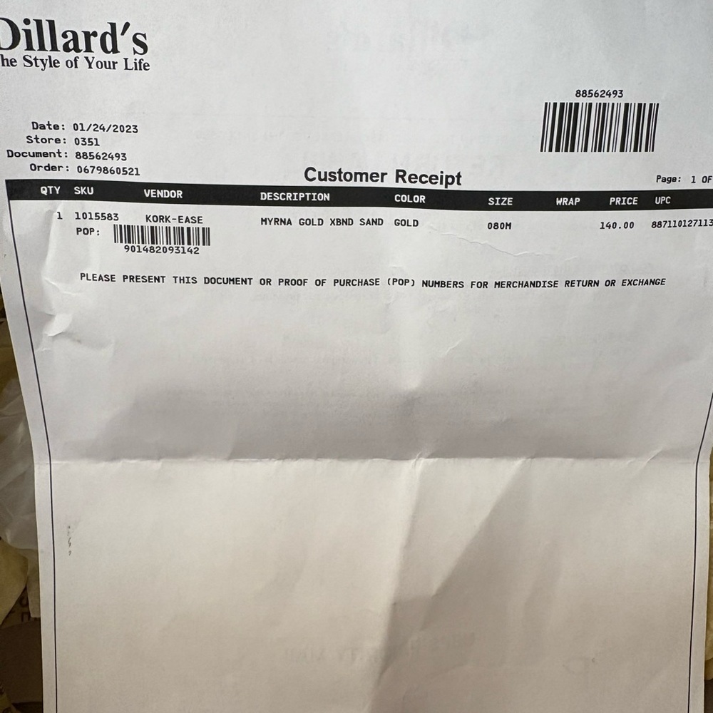 Kork-Ease Gold Sandals